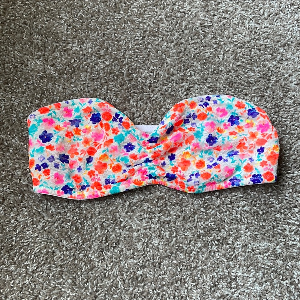 PINK, strapless lace bandeau (size l)